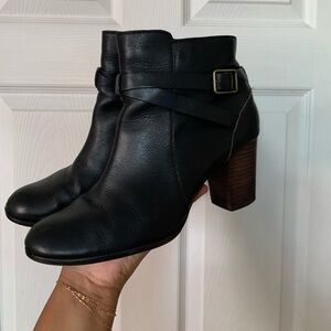 Cole Haan Heeled Leather Ankle Boots - Size 10